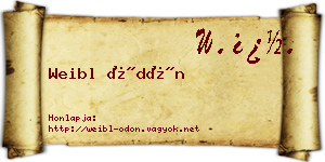 Weibl Ödön névjegykártya
